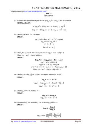Kumpulan smart solution mathematics by mubarak spentwo | PDF