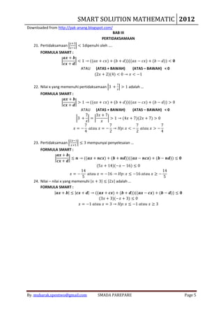 Kumpulan smart solution mathematics by mubarak spentwo | PDF
