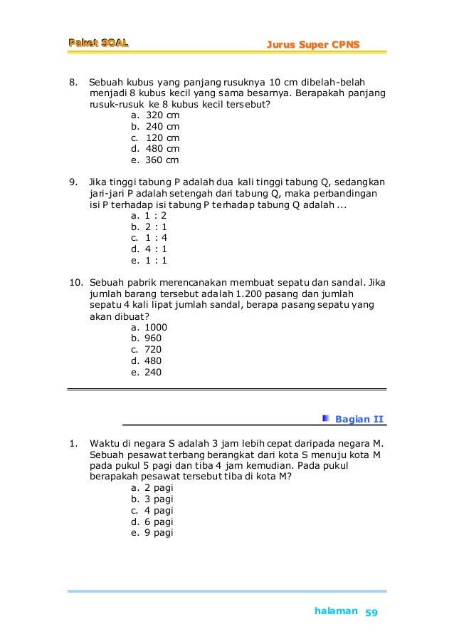 Kumpulan Soal Cpns Terbaru 2019 Paket 1
