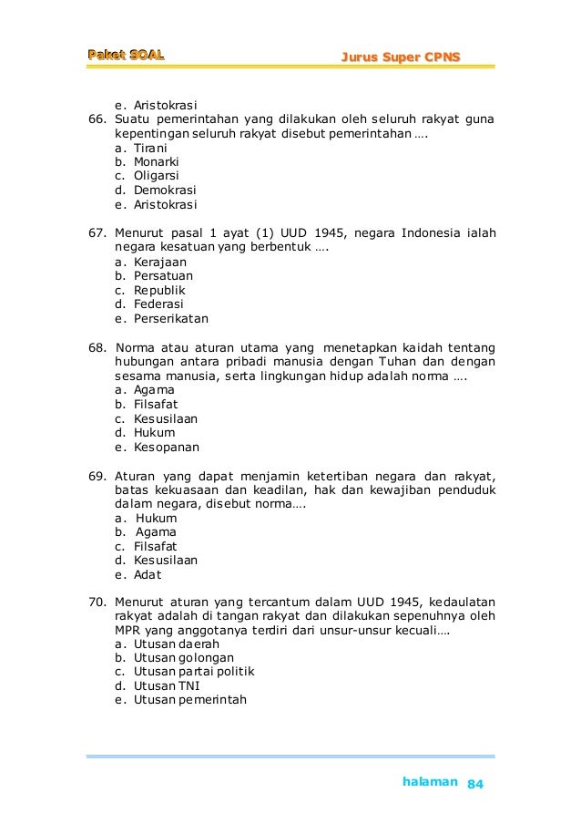 Kumpulan soal cpns terbaru 2019 paket 1 Kumpulan soal cpns terbaru 2019 paket 1