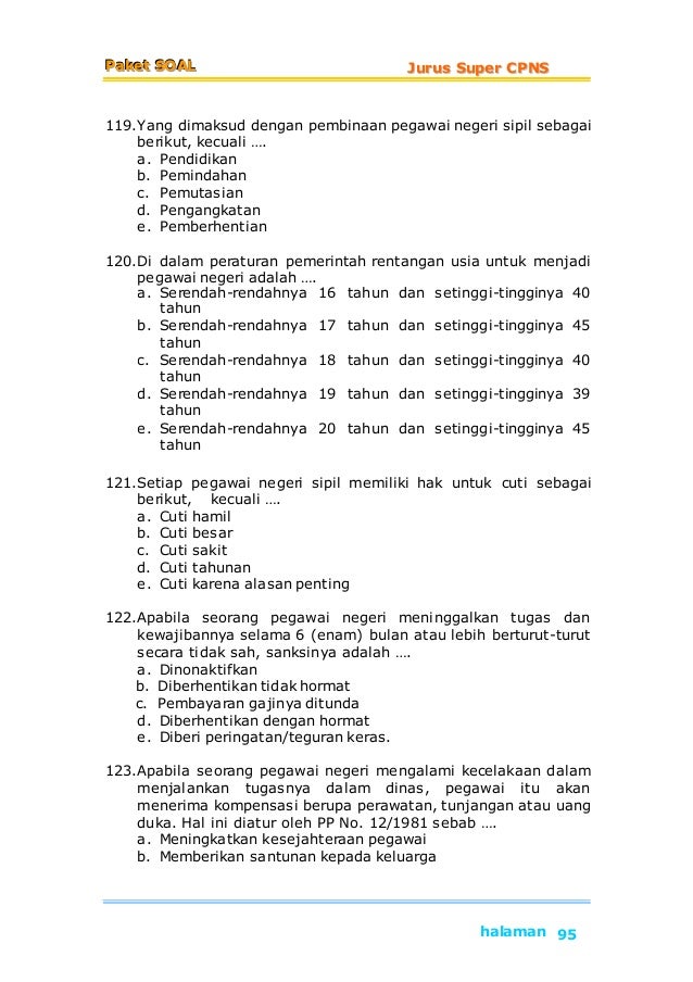 Kumpulan soal cpns terbaru 2019 paket 1