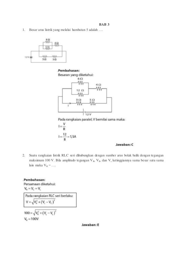 Soal Fisika Kelas 9 Smp Sumber Arus Listrik