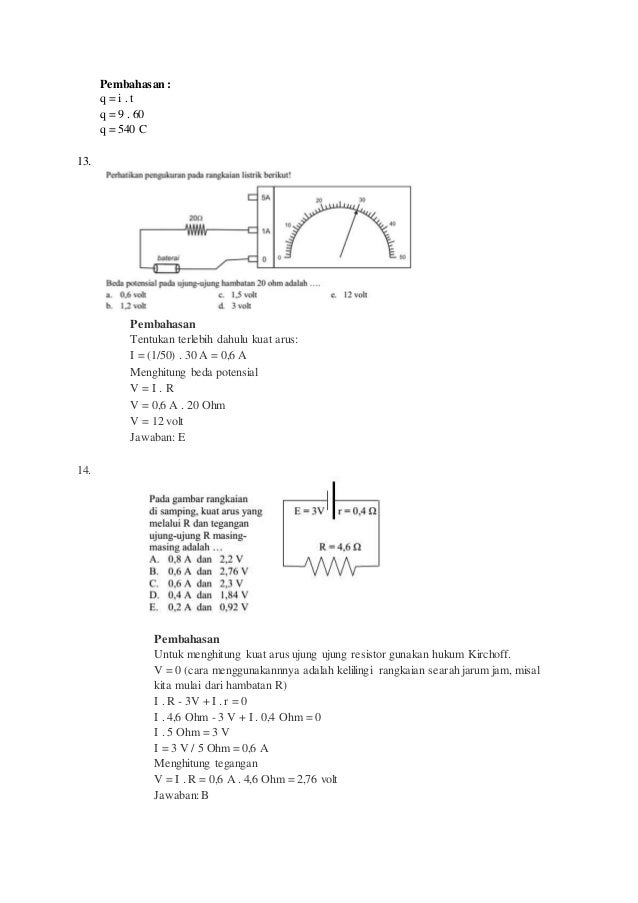 Kumpulan Soal Fisika Dan Penjelasannya