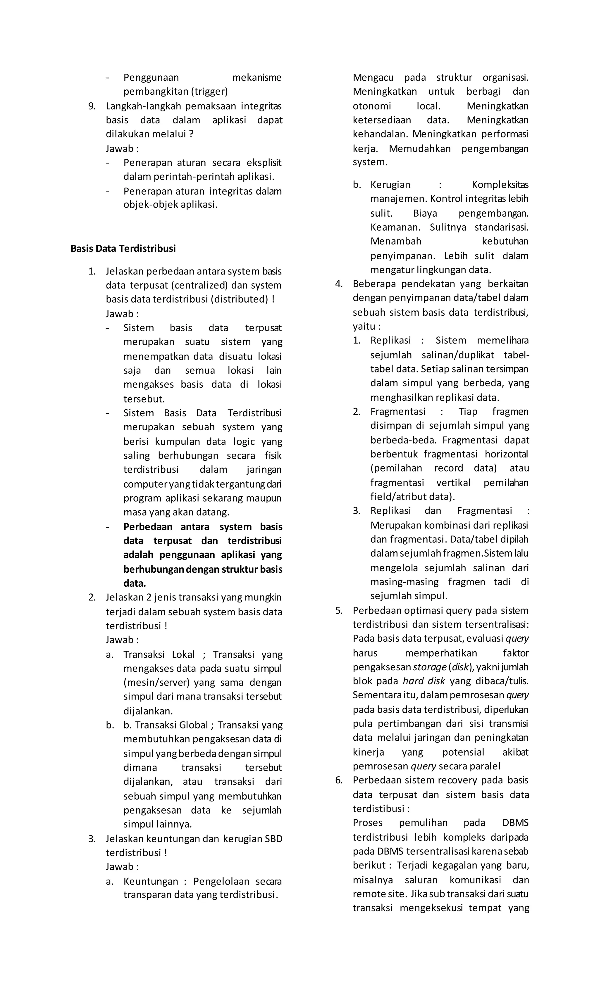 Kumpulan soal materi | PDF
