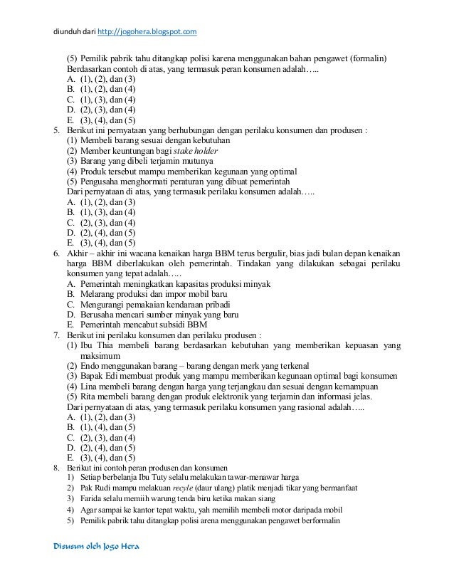 Kumpulan Soal UN Ekonomi SMA (Persiapan UN Ekonomi SMA 