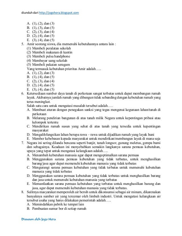 Kumpulan Soal UN Ekonomi SMA (Persiapan UN Ekonomi SMA 