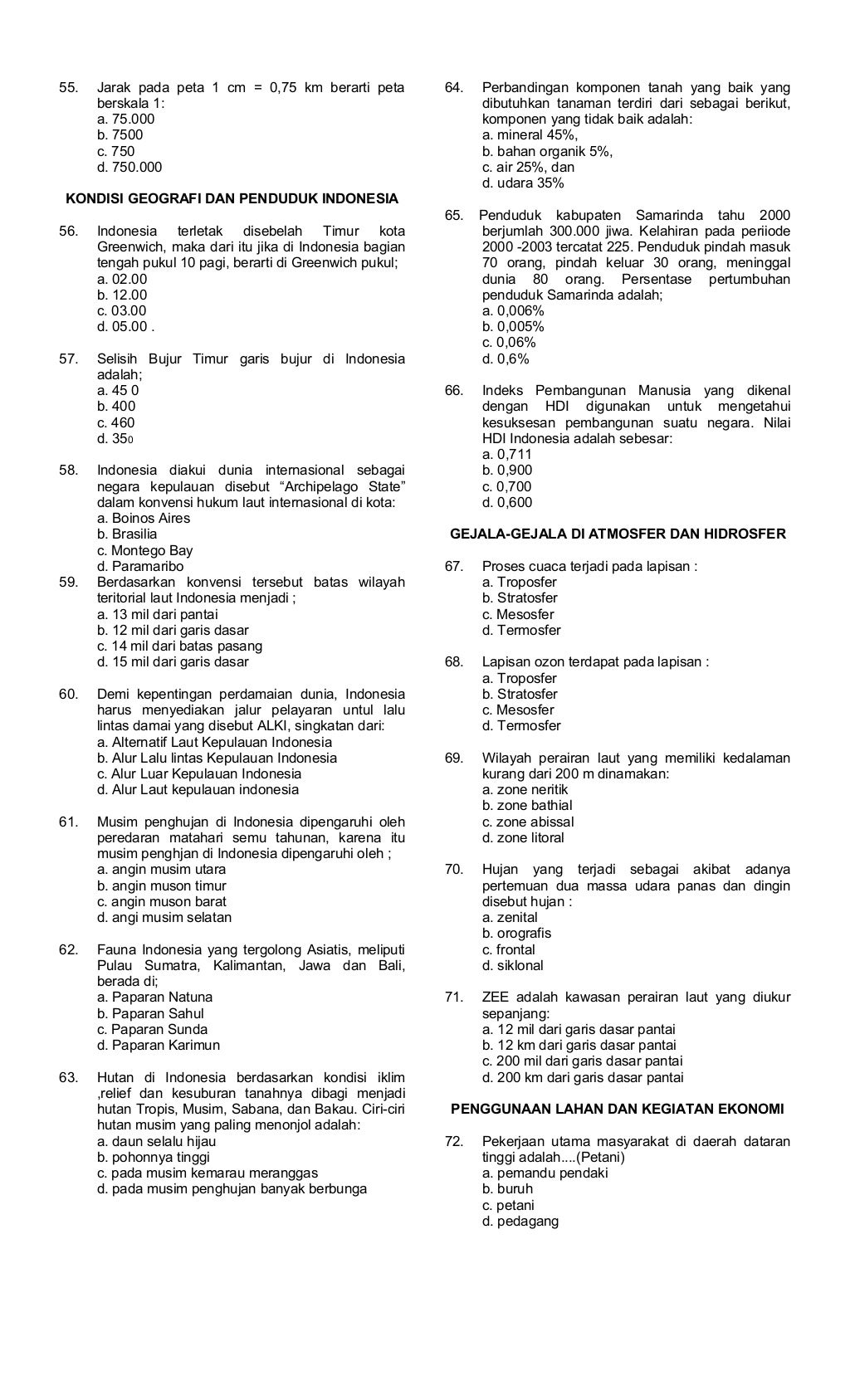 Kumpulan soal pg ips smp 7 smt 1 2 Kumpulan soal pg ips smp 7 smt 1 2