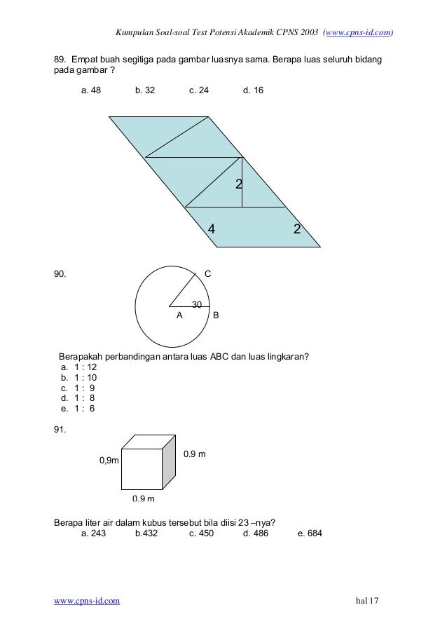 Kumpulan soal test bakat skolastik 2003