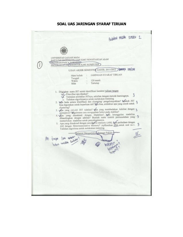 Latihan Soal UTS-UAS UGM