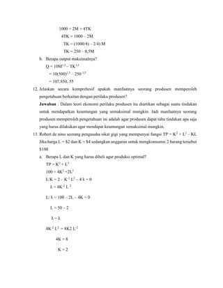 Kumpulan Tugas Mikro Ekonomi | PDF