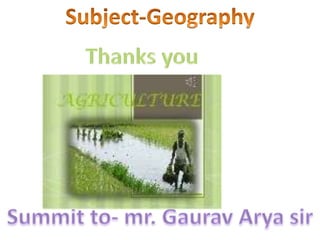 agriculture class 10 geography