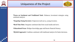 Impact of Sentiment Analysis on Stock Market Investment Decisions | PPTX
