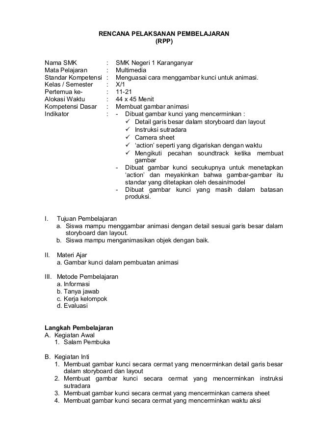 Rpp Membuat Storyboard | kuncianimasi rpp Rpp Membuat Storyboard | kuncianimasi rpp