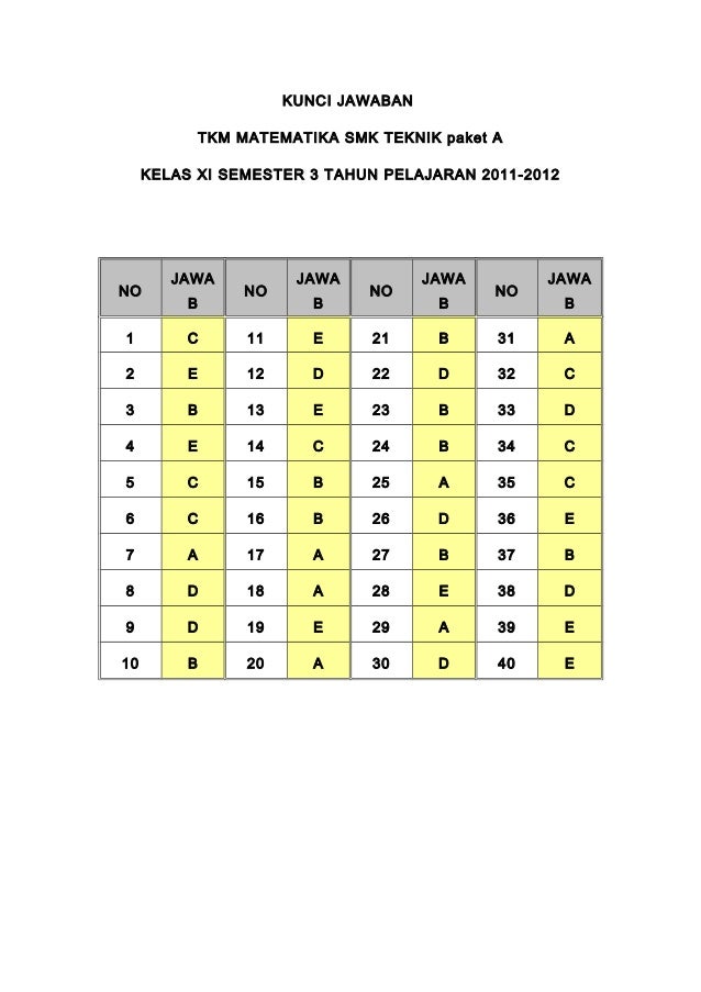  Kunci jawaban matematika teknik kls xi 3 11 12 paket a