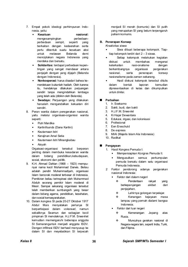 Kunci dan Perangkat SEJARAH SMP kelas 8
