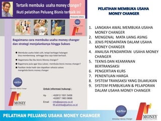 KUNCI SUKSES MEMBUKA USAHA MONEY CHANGER.ppt