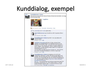 2011-06-22SIDAN 5Kunddialog, exempel