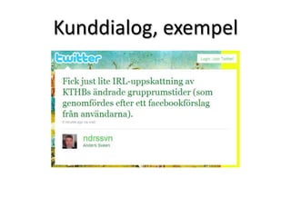 Kunddialog, exempel