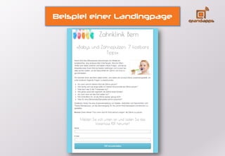 Beispiel einer Landingpage
 