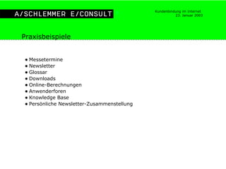 Messetermine Newsletter Glossar Downloads Online-Berechnungen Anwenderforen Knowledge Base Persönliche Newsletter-Zusammenstellung Praxisbeispiele 