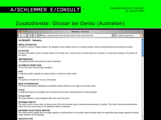 Zusatzdienste: Glossar bei Denso (Australien) 