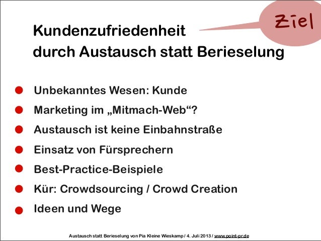 Austausch Statt Berieselung Kundenzufriedenheit Im Verlag 3 0
