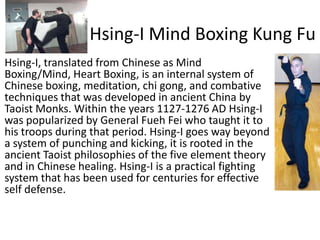 Chen Tai Chi Chuan	Spirited and energetic, the Chen style of Tai Chi Chuan will gently lead you to a greater awareness and control of the energy in your own body. For over 600 years, Chen Tai Chi has been treasured by the young and old as a way to preserve and promote excellent health and longevity. Modern research has also show a wide variety of health benefits in practicing Tai Chi including better cardiovascular fitness, longer life, less risk of falling, weight loss, and less risk of developing a variety of diseases. Chen Tai Chi Chuan is a sophisticated fighting art as well as a form of qigong exercise. In time, it also provides a form of moving meditation. Chen Tai Chi Chuan means in Chinese “Grand Ultimate Fist.” 