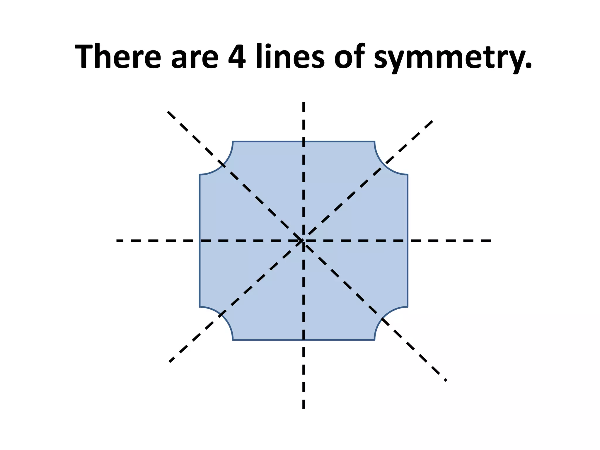 There are 4 lines of symmetry.
 