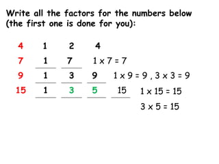 Kungfu math p4 slide4 (factors)pdf | PDF