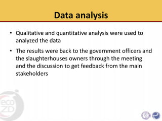 An Integrative approach to sanitary and disease prevention for small scale poultry slaughterhouses in Thailand and Vietnam