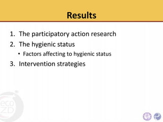 An Integrative approach to sanitary and disease prevention for small scale poultry slaughterhouses in Thailand and Vietnam