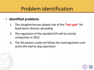 An Integrative approach to sanitary and disease prevention for small scale poultry slaughterhouses in Thailand and Vietnam