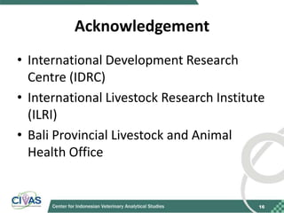 Recommendations for improving vaccination coverage in the Bali dog population