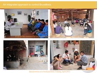 An integrated approach to control Brucellosis




           FGD in the commercial dairy cattle farm and the village, Yiliang, April 2012




                          Questionnaire at a backyard farm, Yiliang, April 2012
 