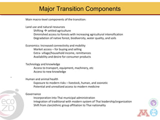 Borderland highlander ethnic minorities of northern Thailand in transition: Livelihoods, livestock, and human health