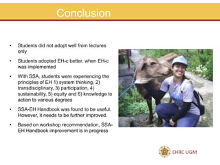 The student adoption of EcoHealth concept through student study-service activities in Universitas Gadjah Mada