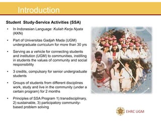 The student adoption of EcoHealth concept through student study-service activities in Universitas Gadjah Mada