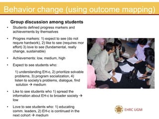 The student adoption of EcoHealth concept through student study-service activities in Universitas Gadjah Mada