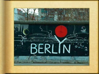 118 Künstler aus 21
Staaten haben die Mauer
1990 zu ihrer Leinwand
gemacht.
 