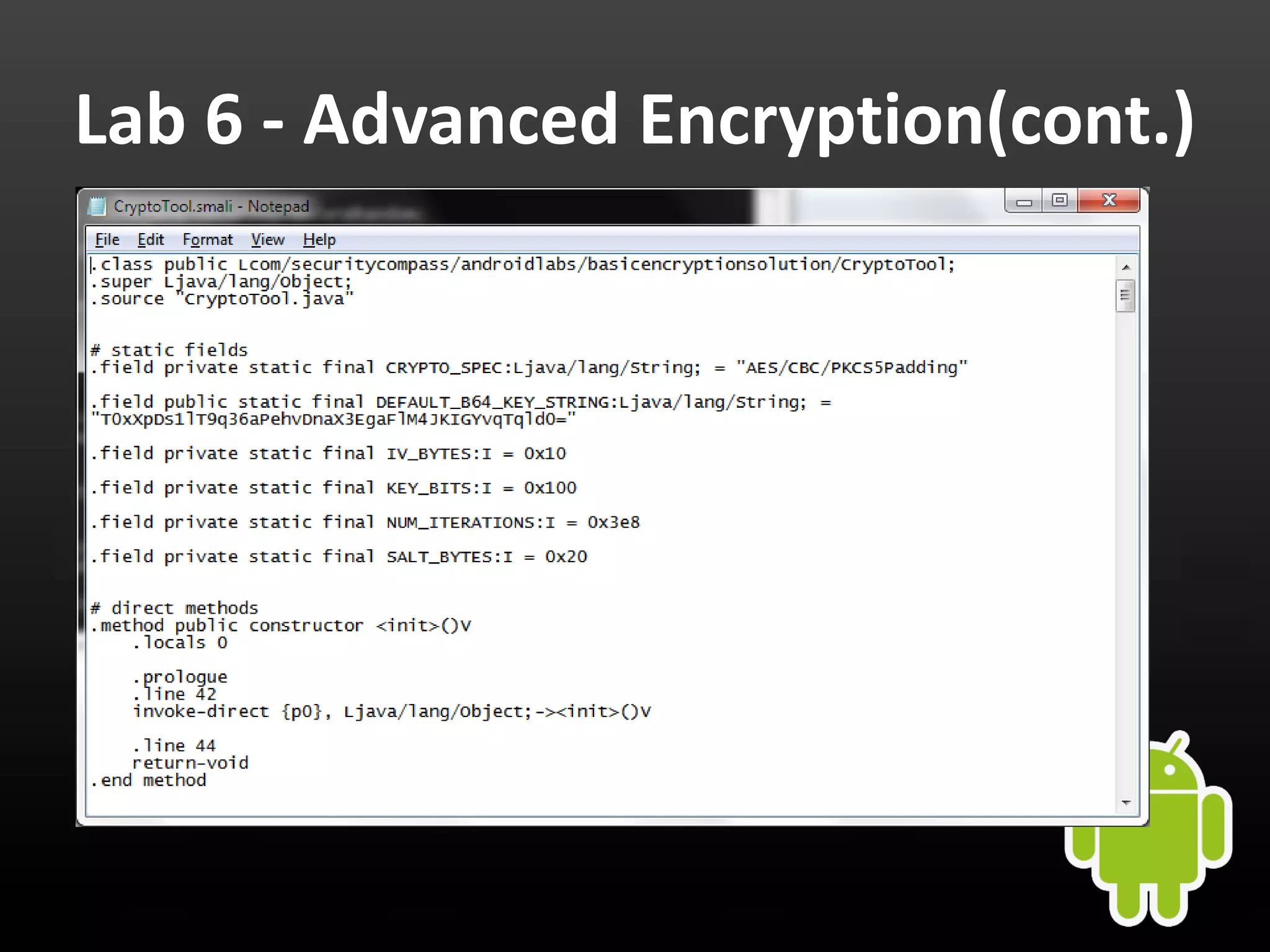 Lab 6 - Advanced Encryption(cont.) 