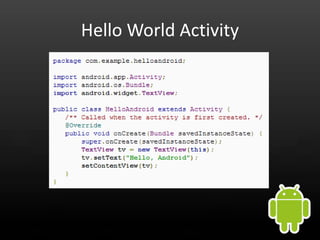 Hello World Activity
 