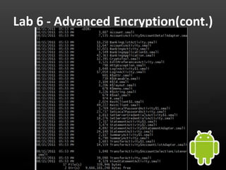 Lab 6 - Advanced Encryption(cont.)
 