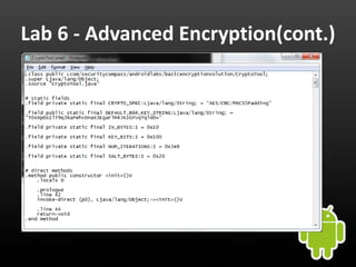 Lab 6 - Advanced Encryption(cont.)
 