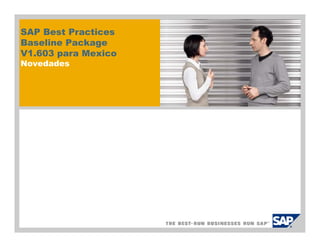 SAP Best Practices
Baseline Package
V1.603 para Mexico
Novedades
 