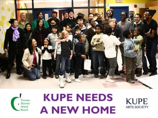 KUPE NEEDS
A NEW HOME
 CONFIDENTIAL INFORMATION | DO NOT DISCLOSE OR REPRODUCE
 