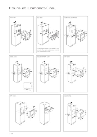 144
401
EEB/EEBP
EKDG 6550
EEB 9860
Si l’appareil est monté à gauche à fleur dans
un coin, il faut garder une distance minimale
de 150 mm jusqu ’au coin.
EEBK 6550 / EEBK 6260
EKV 6500EDG 6550 / EDG 6260
Fours et Compact-Line.
ETV 6800 EMWK 9700
 