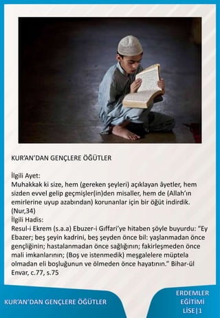 Kurandan Gençlere Öğütler | PPTX