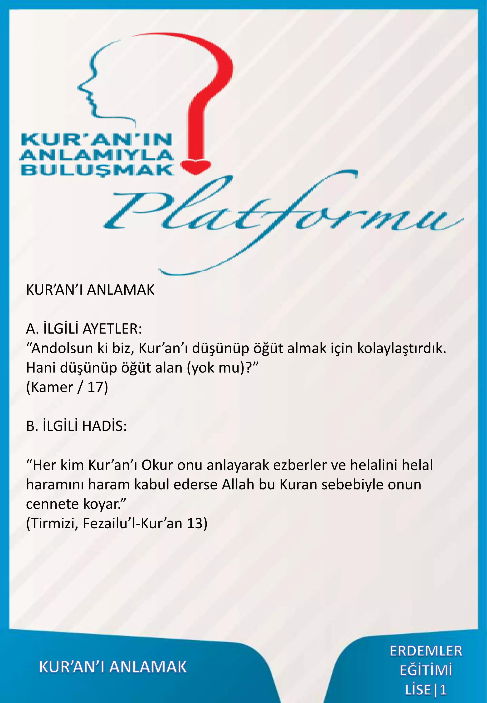 Kur An ı Anlamak Pdf