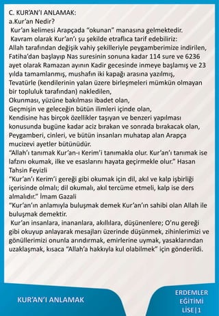 Kur An ı Anlamak Pptx