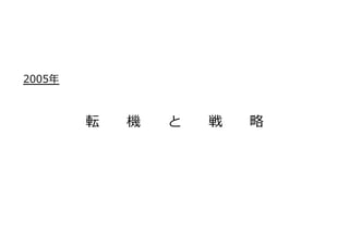 2005年年	
  



             転   機   と   戦   略略	
  
 